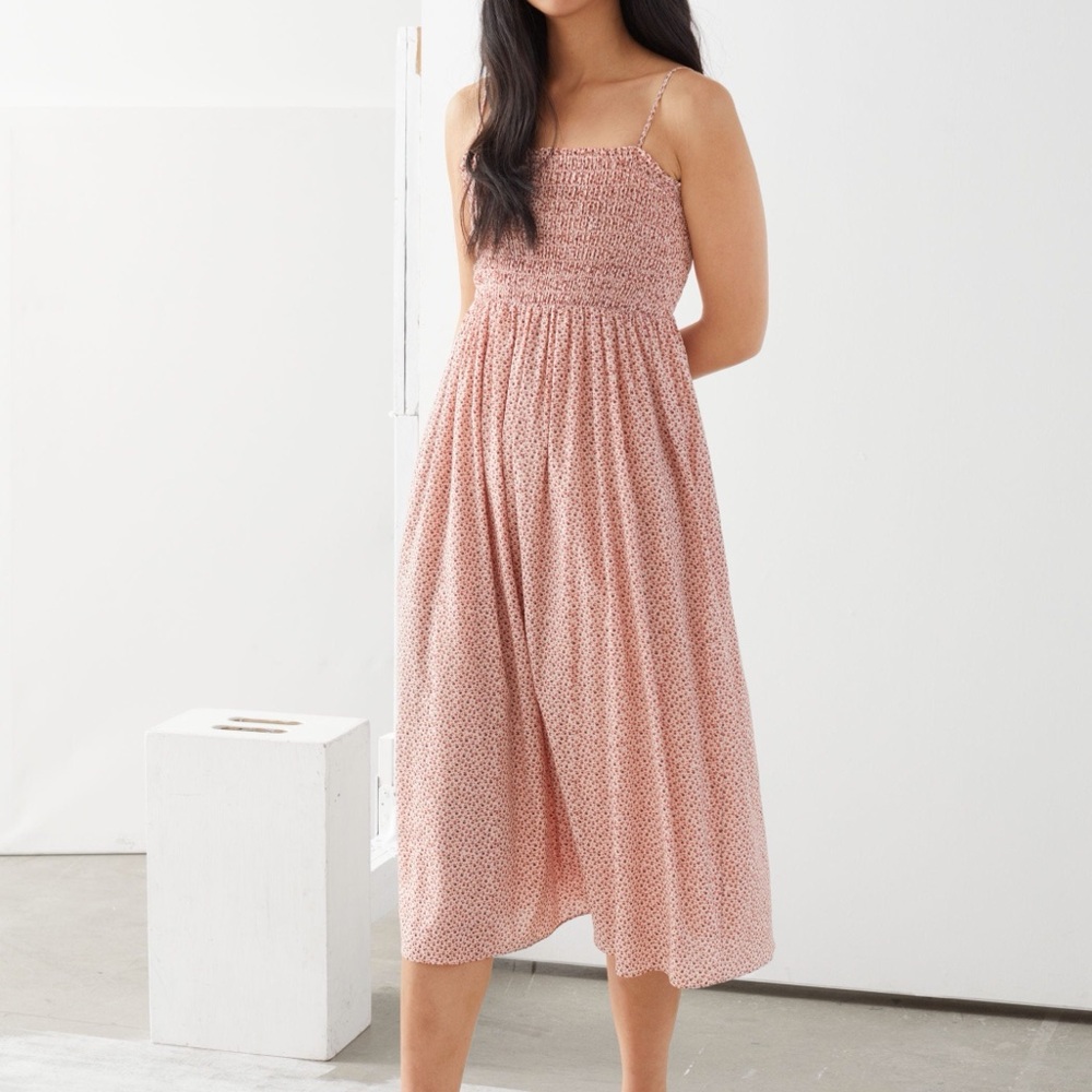 Smocked Midi Dress